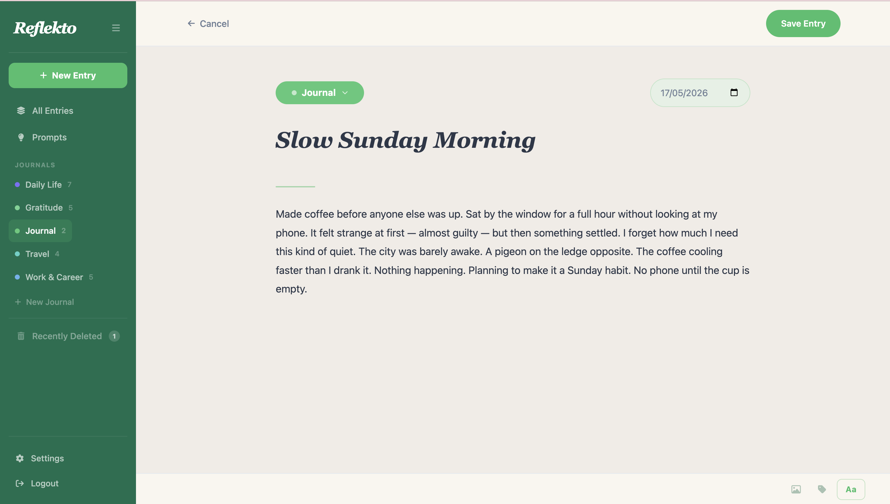 Reflekto writing canvas